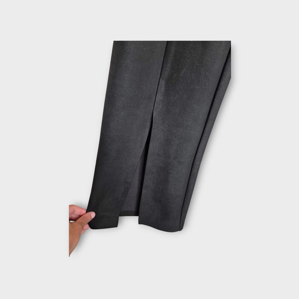 Commando Womens Black Faux Suede Split Front Pant… - image 4